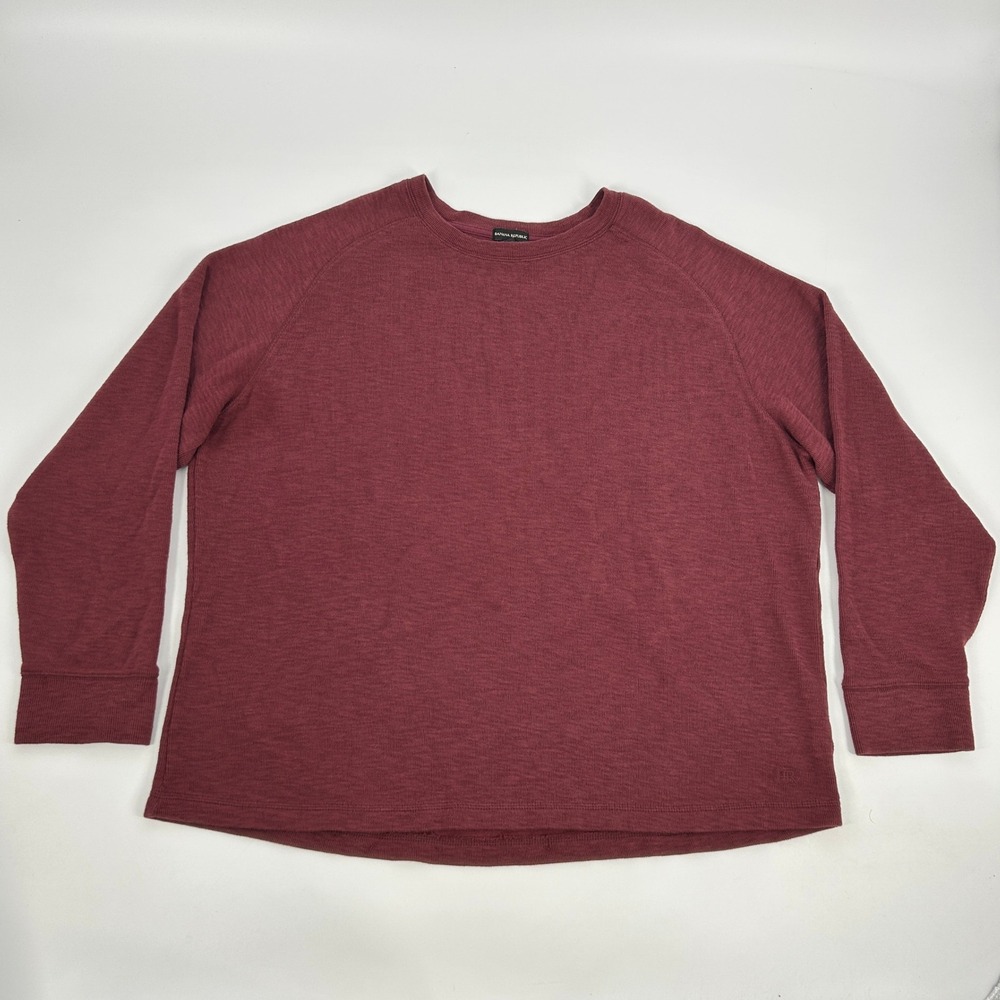 Banana Republic Sweater Men's XXL Burgundy Crewneck Long Sleeve